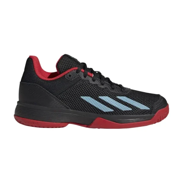 ADIDAS COURTFLASH K NEGRO ROJO JUNIOR HP9717