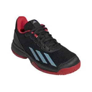 ADIDAS COURTFLASH K NEGRO ROJO JUNIOR HP9717 - Imagen 2