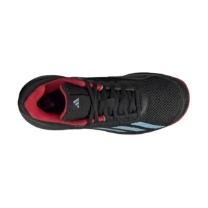 ADIDAS COURTFLASH K NEGRO ROJO JUNIOR HP9717 - Imagen 3