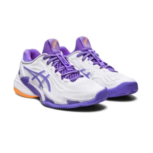 ASICS COURT FF 3 CLAY 1042A221-101 BLANCO MORADO MUJER - Imagen 2