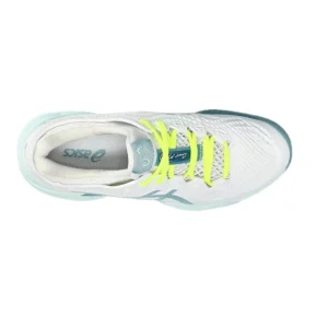 ASICS COURT FF 3 CLAY BLANCO AZUL MUJER 1042A221 102 - Imagen 3