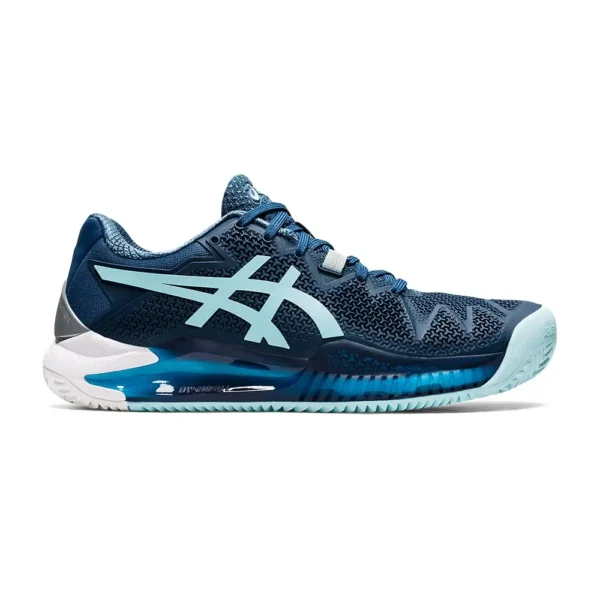 ASICS GEL RESOLUTION 8 CLAY AZUL GRIS MUJER 1042A070406