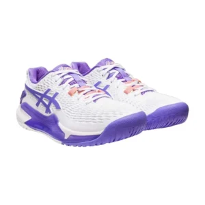 ASICS GEL-RESOLUTION 9 BLANCO MORADO MUJER 1042A208-101 - Imagen 2