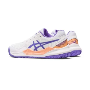 ASICS GEL-RESOLUTION 9 GS CLAY BLANCO MORADO JUNIOR 1044A068-101 - Imagen 2