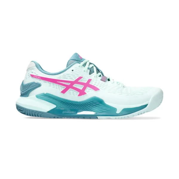 ASICS GEL-RESOLUTION 9 PADEL BLANCO TURQUESA MUJER 1042A245 400