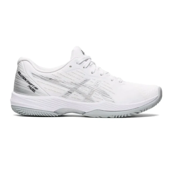 ASICS SOLUTION SWIFT FF PADEL BLANCO PLATA MUJER 1042A204 100