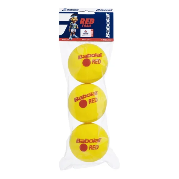 BOTE DE 3 BOLAS BABOLAT RED FOAM JUNIOR