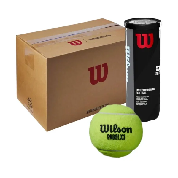 CAJON 24 BOTES WILSON PADEL X3 SPEED BALL