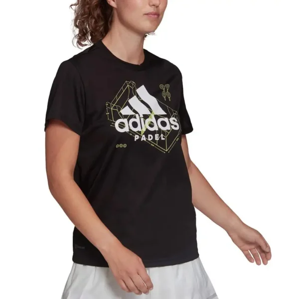 CAMISETA ADIDAS PADEL GRAPHIC NEGRO MUJER