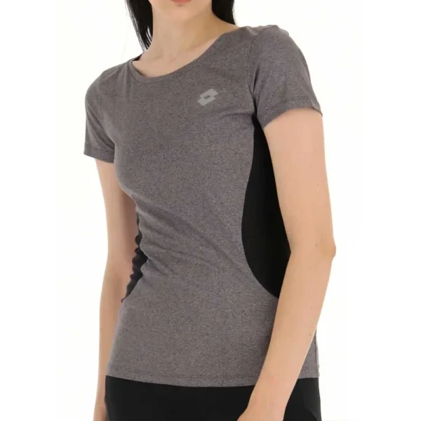 CAMISETA LOTTO RUN FIT MEL GRIS MUJER