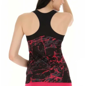 CAMISETA LOTTO RUN FIT NEGRO ROSA MUJER - Imagen 2