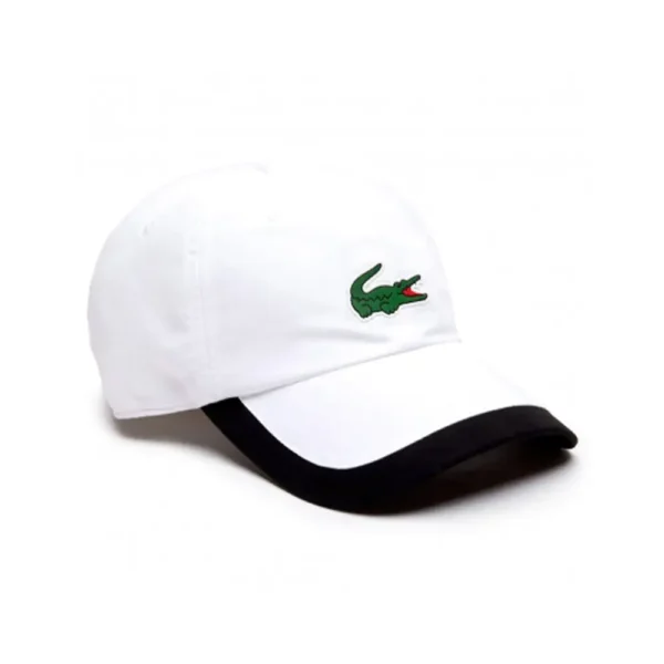 GORRA LACOSTE BLANCO NEGRO