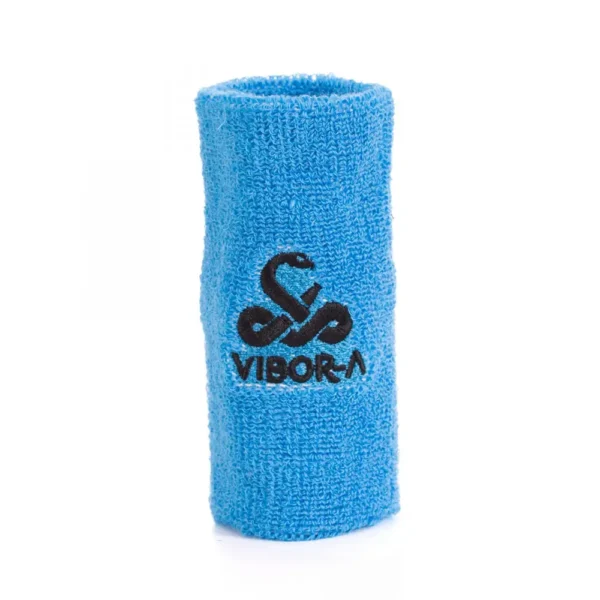 MUÑEQUERA VIBORA AZUL LOGO NEGRO