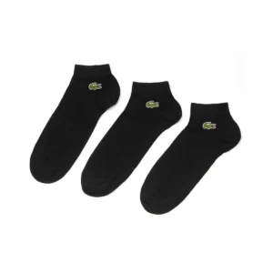 PACK DE 3 CALCETINES LACOSTE PERFORMANCE CORE NEGROS