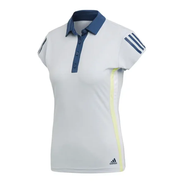 POLO ADIDAS CLUB 3 BANDAS MUJER BLANCO AZUL