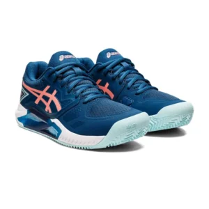 ZAPATILLAS ASICS GEL CHALLENGER 13 CLAY AZUL CORAL MUJER 1042A165 402 - Imagen 2