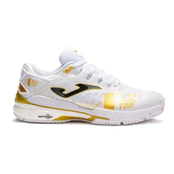 ZAPATILLAS JOMA SLAM 22 WORLD PADEL TOUR CLAY BLANCO ORO MUJER TWPTLS2232P