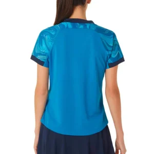 CAMISETA TIRANTES ASICS WOMEN MATCH GRAPHIC SS TOP 2042A251 MUJER AZUL - Imagen 2