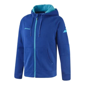 CHAQUETA CON CAPUCHA BABOLAT EXERCISE AZUL - Imagen 2