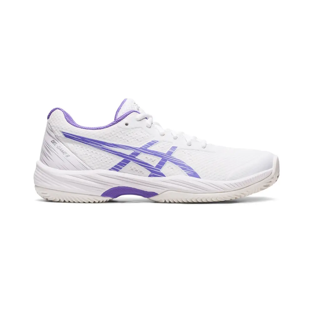 ASICS GEL-GAME 9 CLAY:OC BLANCO MORADO MUJER 1042A217-101