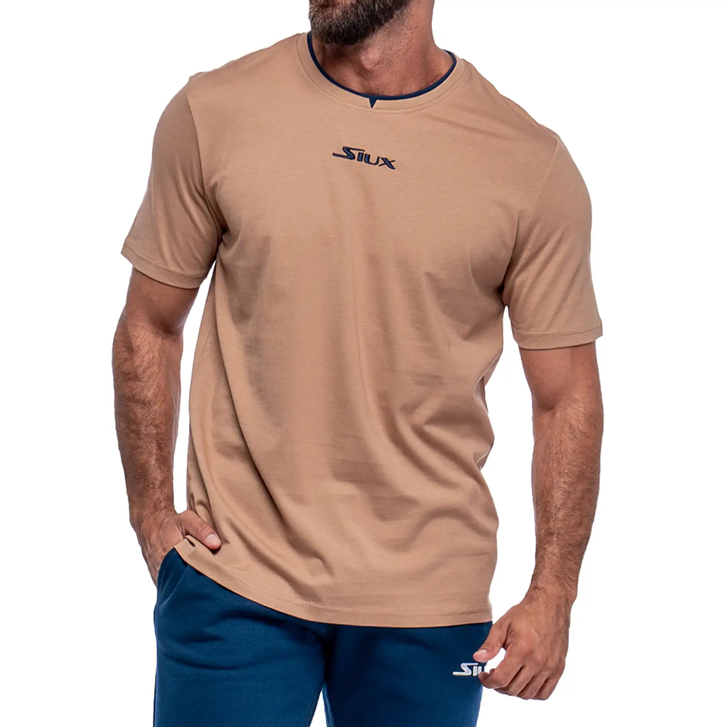 CAMISETA SIUX DUPLO UNISEX MARRÓN