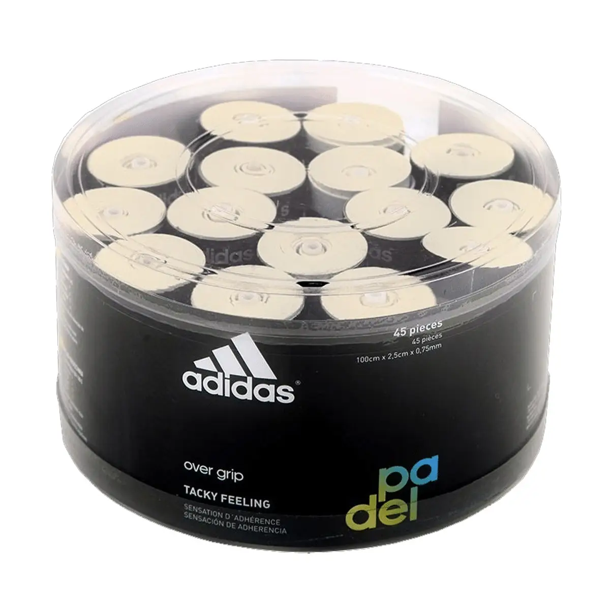 CUBO DE OVERGRIP 45 UNIDADES ADIDAS BLANCO