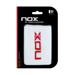 CAJA 6 UDS. - BLISTER (2 UDS) MUÑEQUERA NOX BLANCO LOGO ROJO